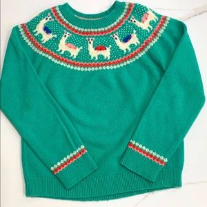 Llama fair Isle wool sweater